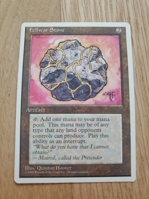 Magic MTG Fellwar Stone Fourth Edition Lightly Played Condition Artifact 