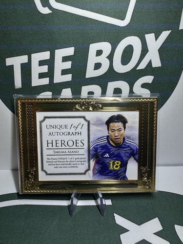 2025 Futera Unique World Football - Takuma Asano Japan Gold Frame 1/1 Autograph