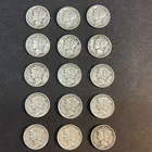 Silver Mercury dimes 15 Pc Lot. $1.50 Face Value 1942, 1944, 1945