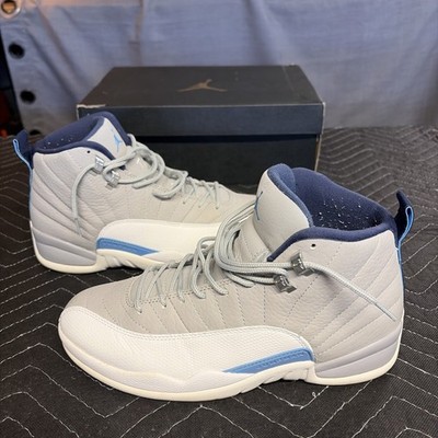 Nike Air Jordan 12 Retro Grey University Blue Size 9 130690-007 With Box NiCE!!!