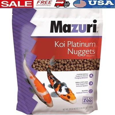 Floating Pellets Complete Nutrition Fish Food Omega-3 Vitamins Spirulina Support