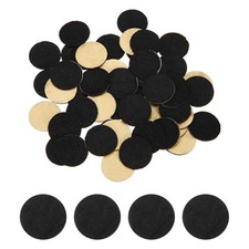 60 Pcs Adhesive Felt Circles, 25mm Dia 1mm Thick Non-Woven Circles, Black