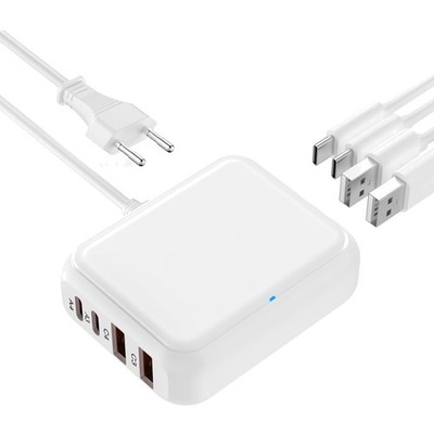 USB C Ladegerät Mehrfach 40W 8 Port Schnellladegerät Ladestation für Smartphone