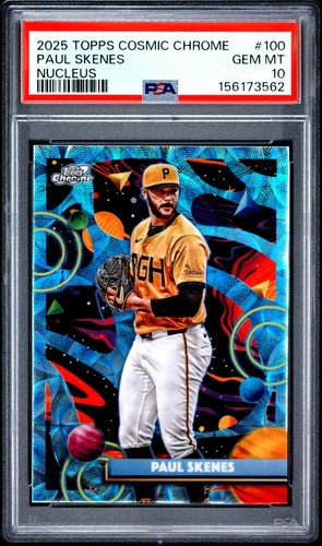 2025 TOPPS COSMIC CHROME NUCLEUS #100 PAUL SKENES PSA 10
