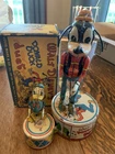1946 Vintage Marx Walt Disney Tin Donald Duck Duet Windup Toy w/ Original Box