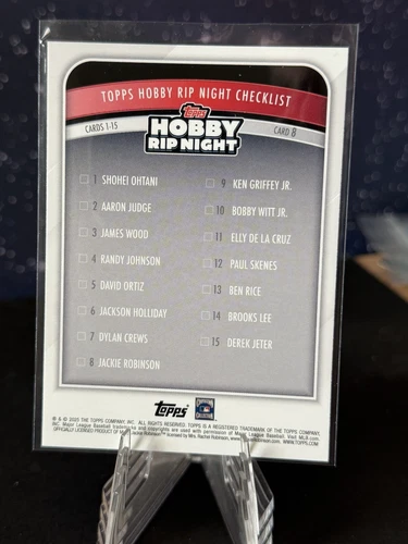 Jackie Robinson 2025 Topps Rip Night Sp Red Parallel Semi Color Match