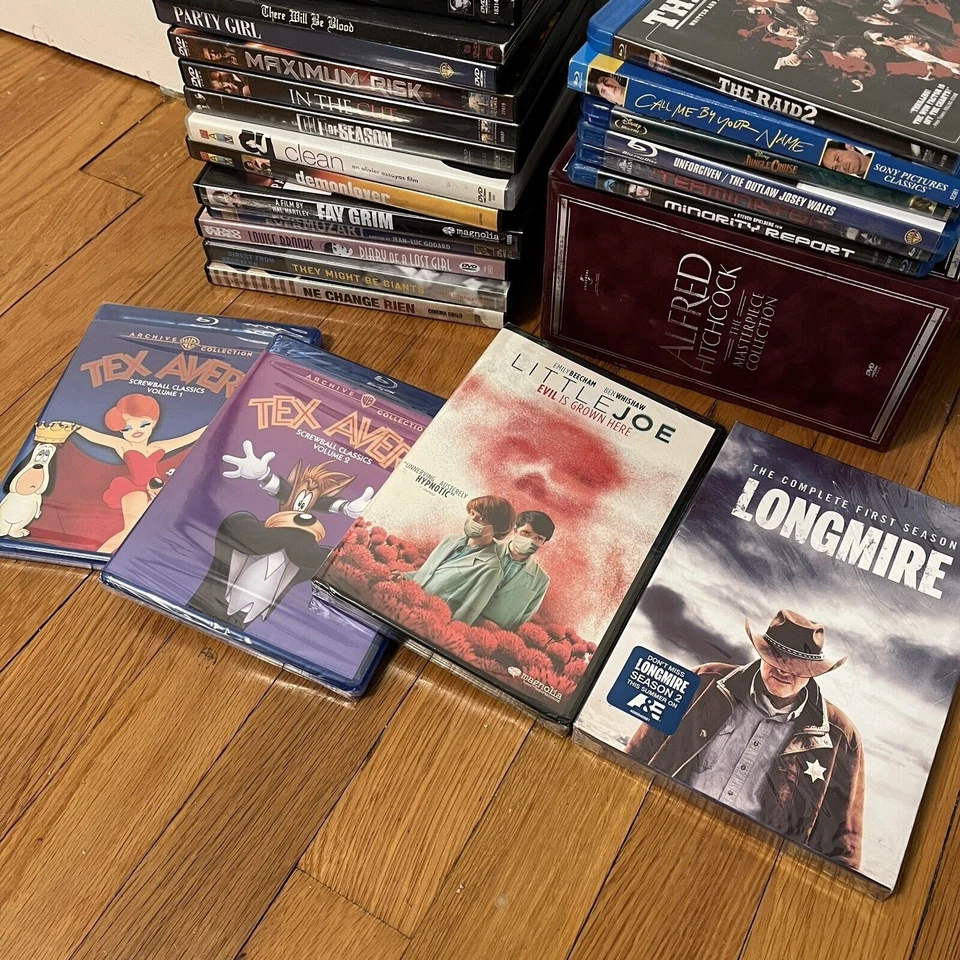 Lot o 15 DVDs 8 Blu-Rays 1 Box-Set Cult World Cinema Foreign Tex Avery Hitchcock — 第 4/4 张图片