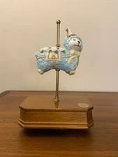 Porcelain Carrousel 2nd Edition Lamb Music Box Tune It's A Small World