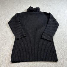 Abercrombie & Fitch Dress Womens Medium Black Turtleneck Ribbed Sweater Tunic