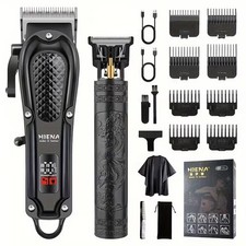2PCS Professional Hair Beard Trimming Set Electric Razor Shaver Hair Clippers