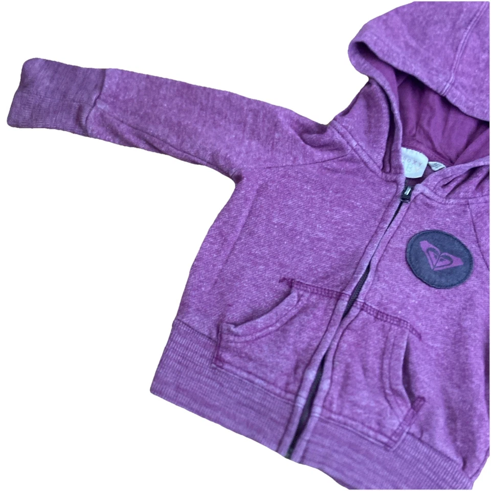 Chaqueta con Capucha Roxy Baby Púrpura/Rosa *Nacida para Surf* Cremallera Completa Infantil Niña Talla 12M Foto 2 de 4