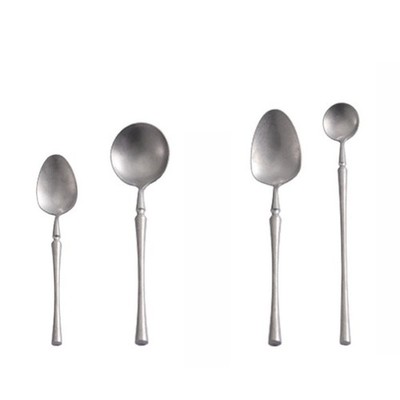 304 SS Löffel für Western Geschirr Steak Kuchen Eis Dessert unregelmäßige Fo