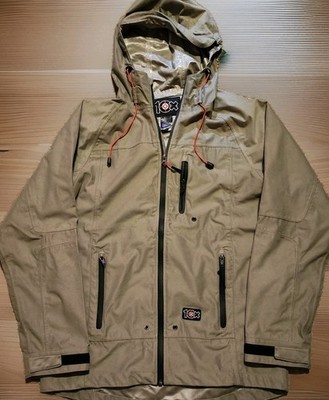 10X Rain Jacket Mens Medium Regular Green Hooded Full Zip Pockets Outdoors