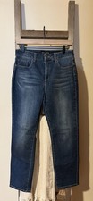 8P Susan Graver Girlfriend Jeans Dark Wash Stretch Denim
