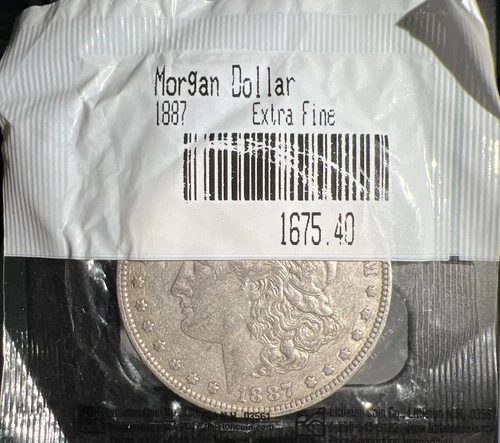 $$1887 MORGAN SILVER DOLLAR EXTRA FINE🔥🔥LITTLETON COIN COMPANY🔥🔥SEALED🔥🔥