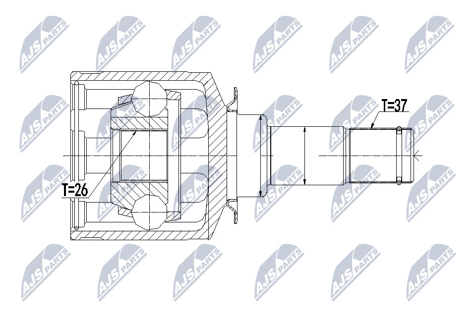 NPW-ME-057 NTY Joint Kit, drive shaft for MERCEDES-BENZ