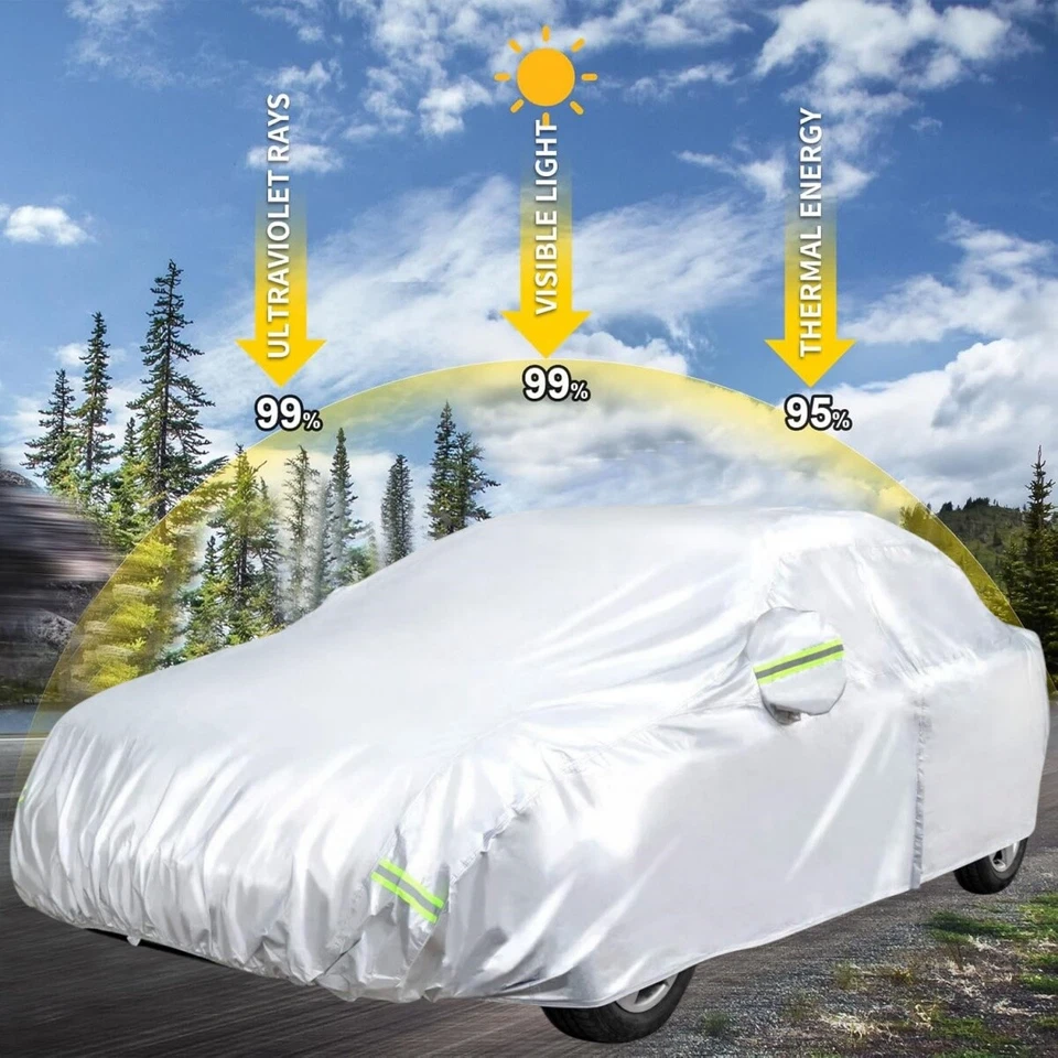 Cubierta completa para auto SUV de 6 capas impermeable protección contra todo tipo de clima anti-UV Foto 2 de 4