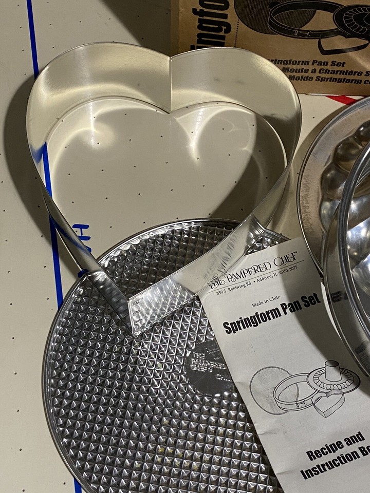 The Pampered Chef Springform Pan Set w/box & instructions 1540 eBay