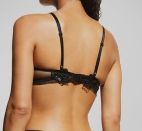 $194 Lise Charmel Women's Black Glamour Contour Demi Bra Size 36B