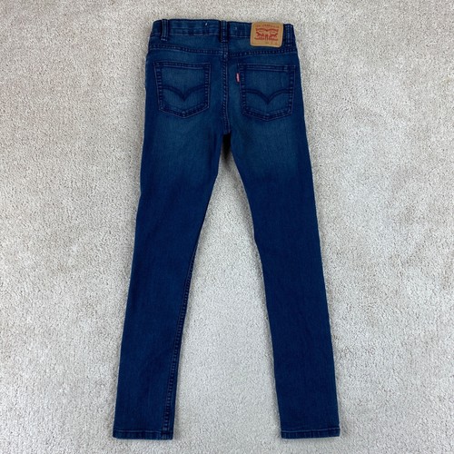 Levi's Skinny Taper Jeans Girls 14 26x26.5 Blue Cotton Blend Stretch Casual - Picture 8 of 11