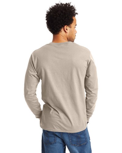 Hanes 5186 Unisex Cotton/Polyester Long Sleeve Tee Crew Neck Beefy-T T-Shirt - Picture 99 of 121