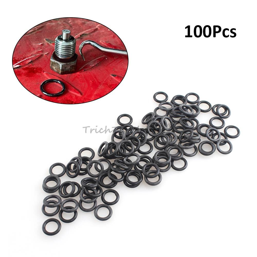 10x Twin Cam Oil Drain Plug Bolt O-Ring Rubber Replaces For Harley