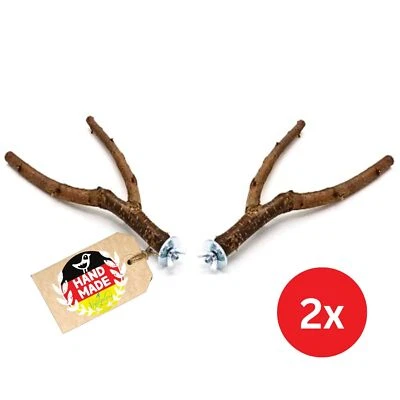 VOGELGALERIA Sitzstangen für Vögel 2x Vogelkäfig Zubehör Wellensittich Zubehör Vogelzubehör