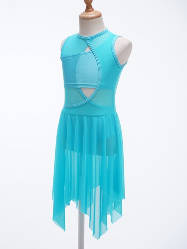 Girls Perform Leotard Mesh Tulle Skirt Dress Lyrical Ballet Modern Dance Costume - Picture 15 of 70