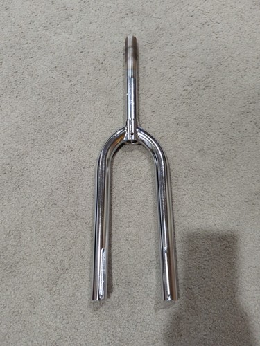 QUALITY CHROME TUBE FORKS FOR 20" BMX BICYCLES, THREADED - Picture 2 of 7