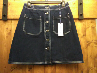 POPSUGAR SKIRT DENIM LIGHT WASH FRUIT STAND MSRP $50 SIZE 10