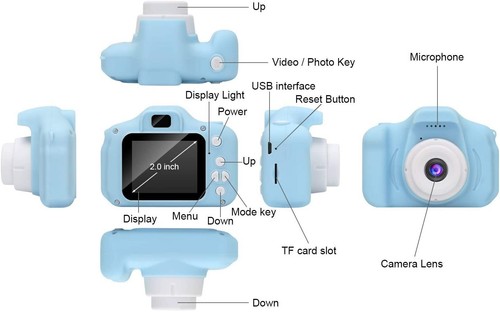 Children Kids Gift LCD Camera For Mini Toy Digital Children Camera UK 1080P HD - Picture 4 of 8