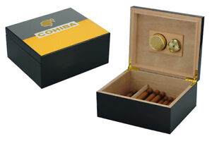 Count Cigar Humidor Box Cabinet Humidifier Hygrometer 21 Hand Made Cohiba 25