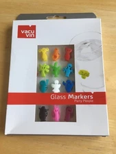 Vacu Vin Glass Markers - Party People -  Pack of 12  - NIB