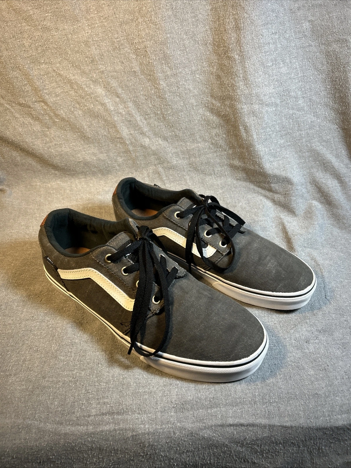 Scarpe Vans Off The Wall uomo 10 5 Chapman sneakers a righe grigio basse stringate