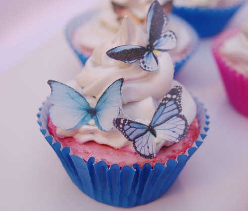 Butterfly Cupcake Toppers 45pc Mixed Species Edible Baby Shower Lolly Bag Favour - Picture 4 of 12