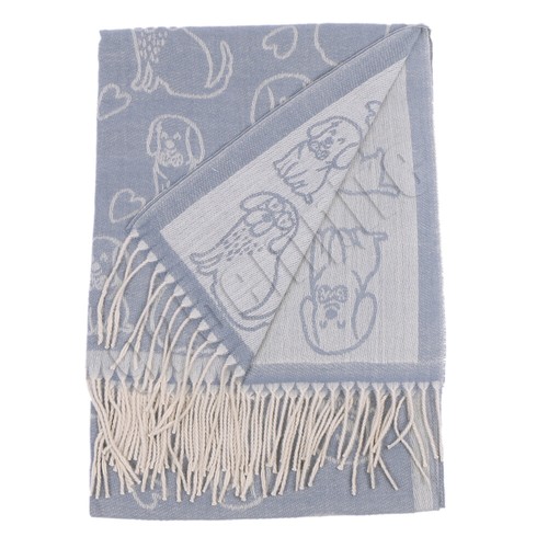Women Fringed Shawl Scarf Cat Dog Large Winter Cashmere Feel Warm Wrap Stole - Picture 39 of 72