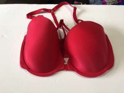 Victorias Secret Red Front Close T Back Bra 32DD