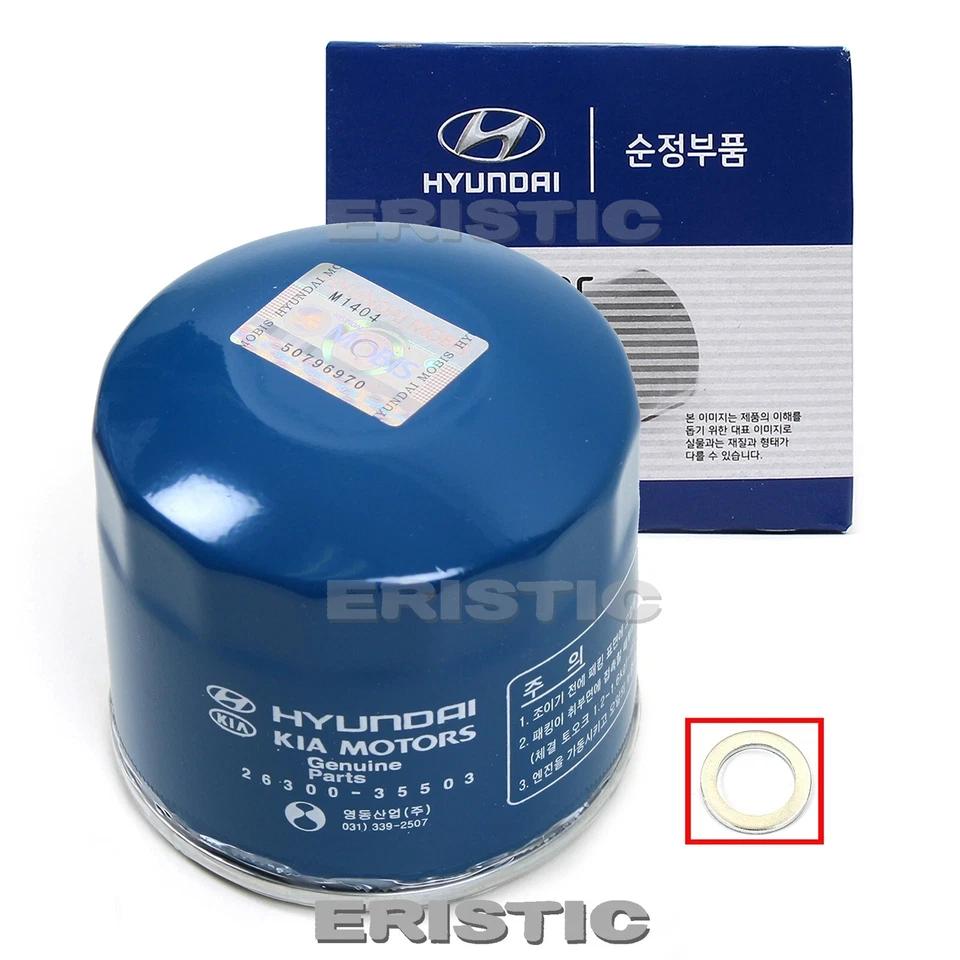 ⭐GENUINE OEM⭐ 10x Oil Filters w/ Washers for 10-17 KIA FORTE KOUP 1.6L 2.0L 2.4L - Image 3 of 4