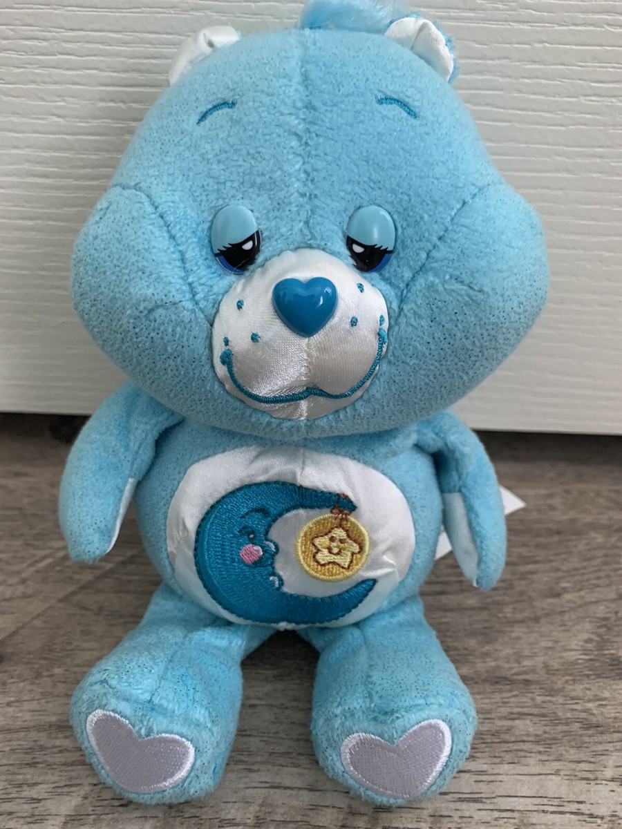 CARE BEARS BEDTIME BEAR 8” BEANIE 2004 GLITTER- RARE
