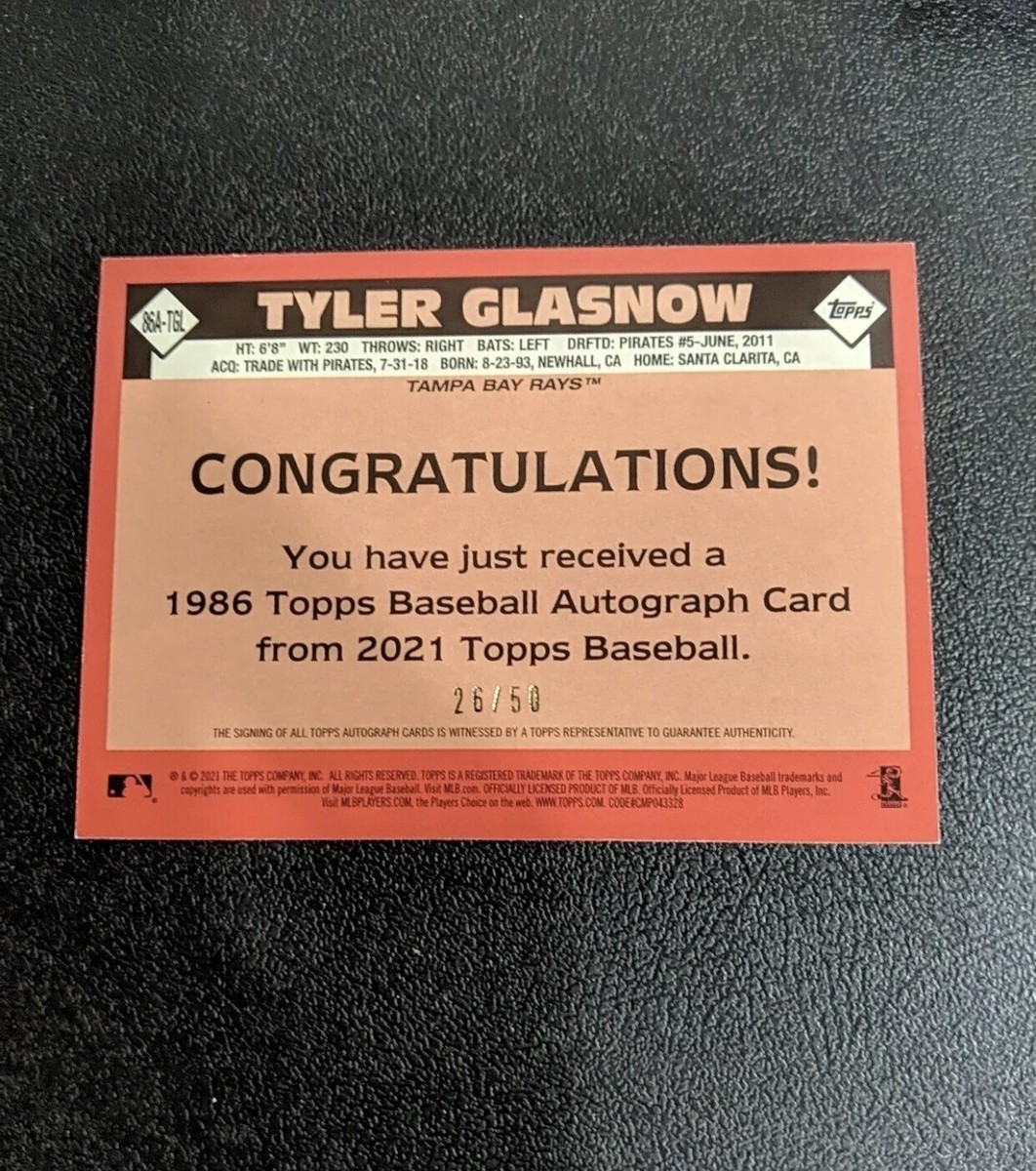 Tyler glasnow グラスノー gold label RC サイン Tyler Glasnow Gold Label Rc Sign | eBay