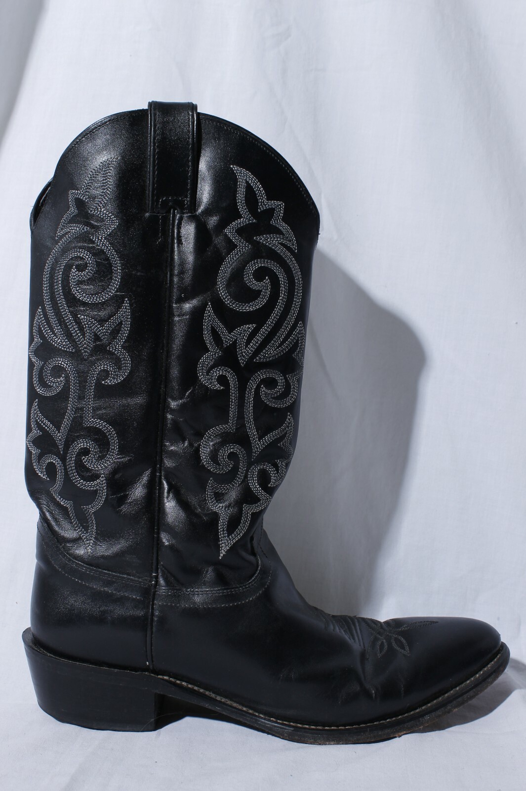 Justin 1409 Men's Black Leather Western Cowboy Boots