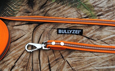 Leine Grip + reflektierend 20mm Orange Snapper Führleine Trainingsleine IGP