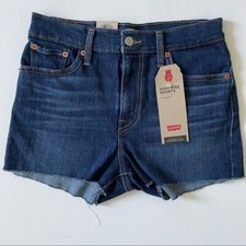 Levi s Women's Shorts 27 High Rise Cutoff Medium Wash