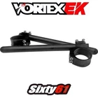 ZX6R Clip On 2013-2026 50mm 7 deg Kawasaki Handlebar Handle Bars Black Vortex