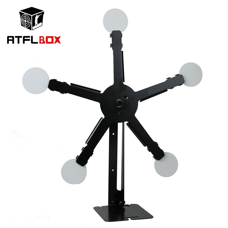 Atflbox Rotate The Metal Shooting Target With 5 Steel Plates For