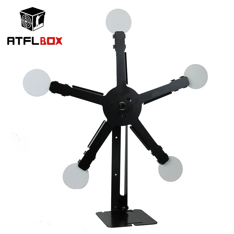 Atflbox Rotate The Metal Shooting Target With 5 Steel Plates For Airsoft BB Gun