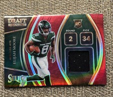 2021 Panini Select Football Elijah Moore Draft Selections Patch DS-EMO Jets