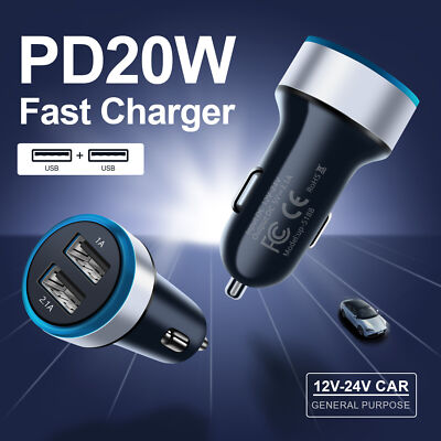 Dual USB Ports Car Charger Adapter For Samsung A55 A54 A35 A03s A10e A12 A13 Lot