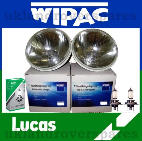 LAND ROVER SERIES HEADLIGHT KIT-2 HALOGEN HEADLIGHTS-2 PLASTIC BOWLS & H4 XENONS - Picture 3 of 5