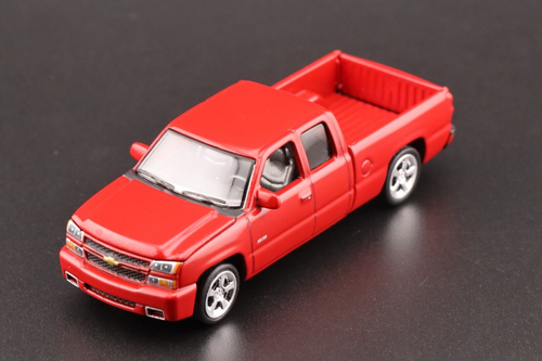 Chevy Silverado SS Red Pick Up Truck Autoworld AWSP163-B 1:64 Scale Diecast - Picture 4 of 7